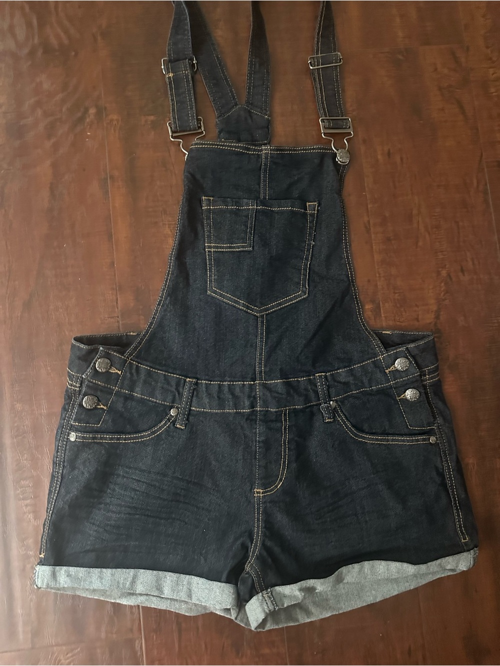 Blue Spice Dark Blue Denim Short Overalls